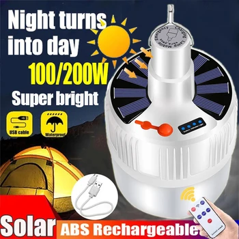 Светодиодный Солнечный свет, светодиодный фонарик, перезаряжаемая лампа, светодиодный портативный светильник, фонарь для кемпинга, Рабочий светильник, Лампа для палатки с батарейками