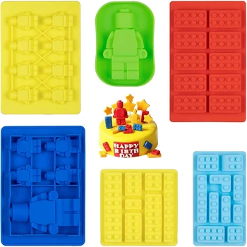 Силиконовая форма Lego, силиконовая форма для шоколадных конфет, строительные блоки, лоток для льда, роботы