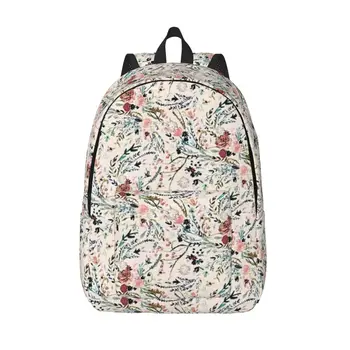 Сказочная женщина с цветочным рисунком, Маленькие рюкзаки для мальчиков и девочек, сумка для книг, водонепроницаемая сумка через плечо, Портативный рюкзак для ноутбука, Детские школьные сумки