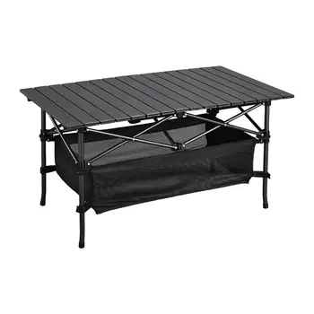 Складной стол для кемпинга с алюминиевой столешницей для рыбалки на открытом воздухе в помещении, в саду, на пикнике