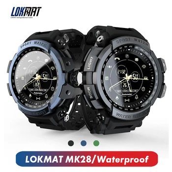 Смарт-часы LOKMAT MK28, водонепроницаемый фитнес-трекер, напоминание с шагомером, умные часы Bluetooth, 12 месяцев в режиме ожидания для iOS Android