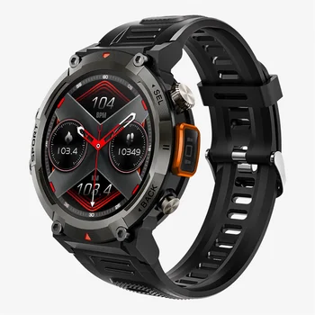 Смарт-Часы S100 Фонарик Bluetooth Вызов Музыка 1,45 Дюймовый Экран Фитнес-Трекер Мониторинг Здоровья Мужчины Спорт На Открытом Воздухе Smartwatch
