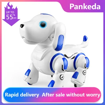 Собака с дистанционным управлением, Электронный интерактивный Программируемый и умный танцующий Радиоуправляемый робот-щенок, игрушки для домашних животных, подарок для детей, Рождественский робот