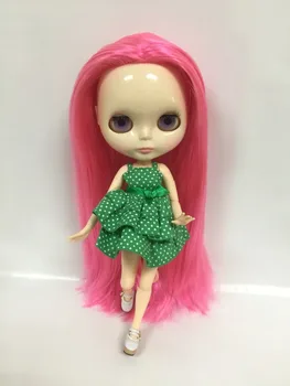 совместное тело Обнаженной куклы blyth Фабричная кукла с розово-красными волосами Мини-кукла