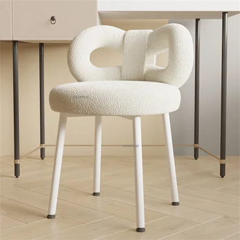 Современные минималистичные туалетные столики для мебели спальни, обеденный стул с креативной спинкой, стул для макияжа, домашний стул для спальни, кабинет.
