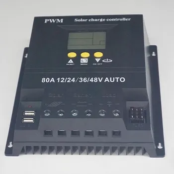 Солнечный контроллер 12V24V36V48V60A80A100A зарядное устройство для фотоэлектрической панели домашний USB-выход