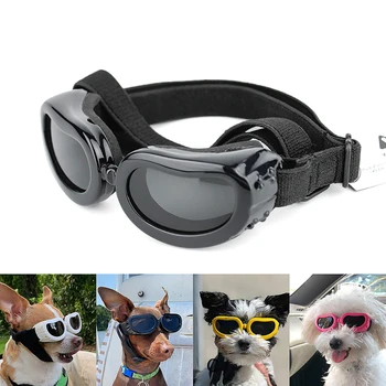 Солнцезащитные очки для маленьких собак, очки с защитой от ультрафиолета, защита для глаз с регулируемым ремешком, Водонепроницаемые украшения для солнцезащитных очков для домашних животных