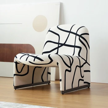 Стулья для гостиной Дизайнерское Кресло для макияжа, Креативная мебель, Односпальный диван, кресло для отдыха, Роскошный Минималистичный хлопок с граффити
