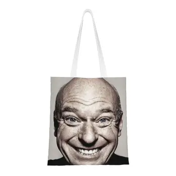 Сумка для покупок с милым принтом Hank Schrader Dean Norris Happy Face, холщовая сумка для покупок через плечо из вторичной переработки
