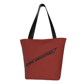 Сумки-тоут Stark Industry с забавным принтом, перерабатывающие холщовую сумку Shopper на плечо.