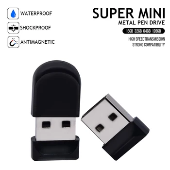 Супер мини USB флэш-накопитель Водонепроницаемый флеш-накопитель 64 ГБ 32 ГБ 16 ГБ 8 ГБ 4 ГБ Флэш-накопитель USB 2.0 Memory Stick