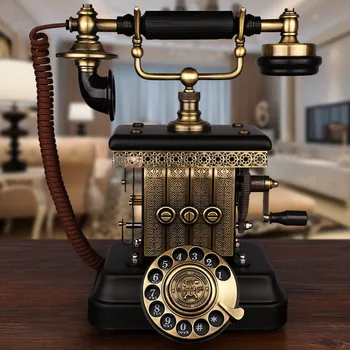 Телефон Американская мода Домашний Офис Стационарный Винтажный Антикварный Ретро-телефон с вращающейся пластиной