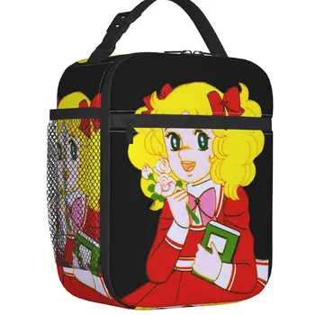Термоизолированные сумки для ланча Candy Candy Аниме, Японская мультяшная девушка-манга, Многоразовый контейнер для ланча для лагеря, Многофункциональная коробка для еды