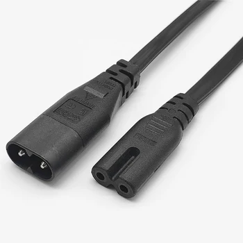 Удлинительный кабель питания 18AWG от IEC C8 до IEC C7 от IEC-C8 штекера к IEC-C7 штекера 1 М для PS4 принтеров Apple TV camera 2X0.824mm2