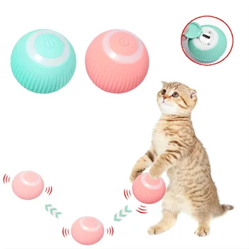 Умные игрушки для кошек, автоматический катящийся мяч, электрические игрушки для кошек, интерактивные Для дрессировки кошек, самодвижущиеся игрушки для котенка, товары для домашних животных