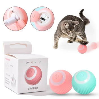 Умные игрушки для кошек, автоматический катящийся мяч, электрические интерактивные игрушки для кошек, обучающие самодвижущиеся игрушки для котенка, аксессуары для домашних животных