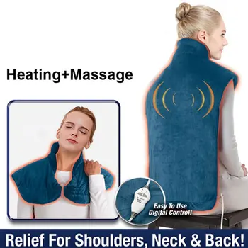 Фланелевое лечебное обертывание для шеи, плеч, мышц спины, облегчение боли, грелка для длительного массажа, термообертывание, бытовой массажер
