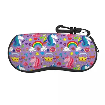 Футляр для очков Unicorn Rainbow Candy, легкая коробка для хранения очков для домашних животных, Очаровательная коробка для солнцезащитных очков