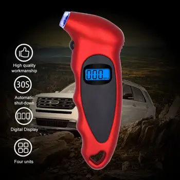 Цифровой измеритель давления в шинах для велосипеда, инструмент диагностики автомобильных шин, 0-150 фунтов на квадратный дюйм, тестер манометра давления воздуха с подсветкой