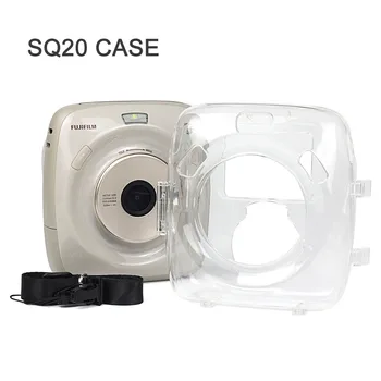 Чехол для камеры Fujifilm Instax Square SQ20 с прозрачным ремешком из прозрачного ПВХ, защитная сумка на плечо, чехол для фотоаппарата мгновенной печати