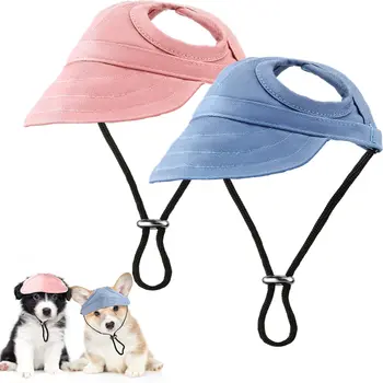 Шапка для домашних собак, солнцезащитная шапка, бейсболка, спортивная шапка для улицы с отверстиями для ушей, Регулируемая шапка для домашних животных для маленьких и средних собак