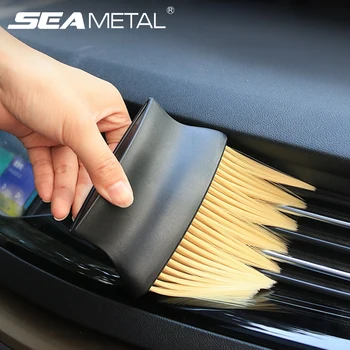 Щетка для чистки автомобиля, мягкий инструмент для очистки вентиляционного отверстия, щетка для удаления пыли с зазора между сиденьями на приборной панели, автомобильные аксессуары