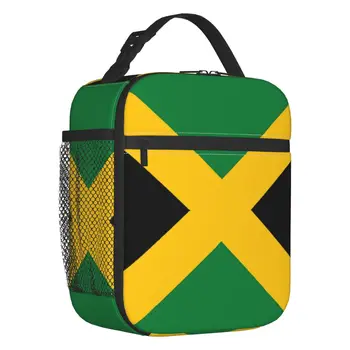 Ямайский Флаг Изолированная Сумка-Тоут для Ланча для Женщин, Патриотизм, Многоразовый Охладитель, Термальная Коробка Для Бенто, Дети, Школьники