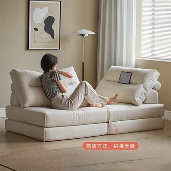 Японский Маленький семейный блок из тофу, Одноместный диван в гостиной Без подлокотника, Тканевая технология Татами, Маленький диван, мебель для дома